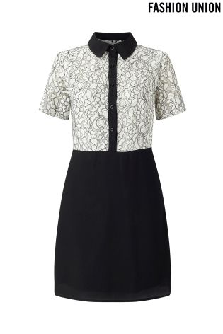 Fashion Union Floral Lace Dress